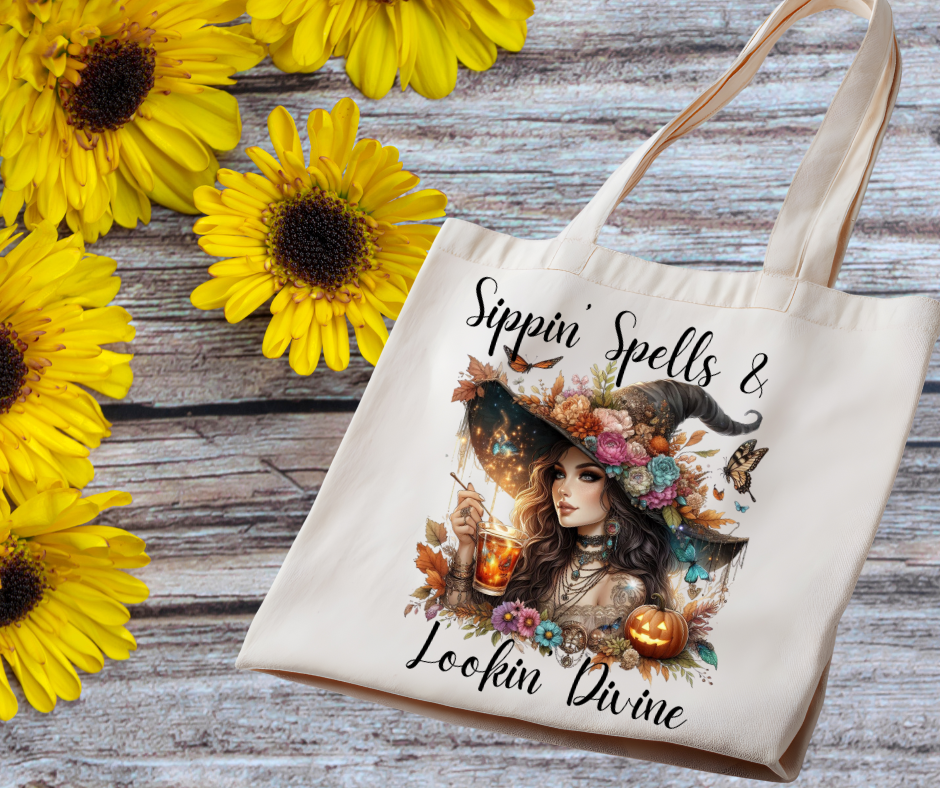 Canvas Bag Sippin' Spells