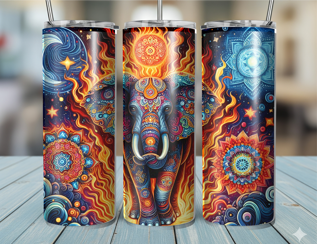 20oz Skinny Tumbler Elephant