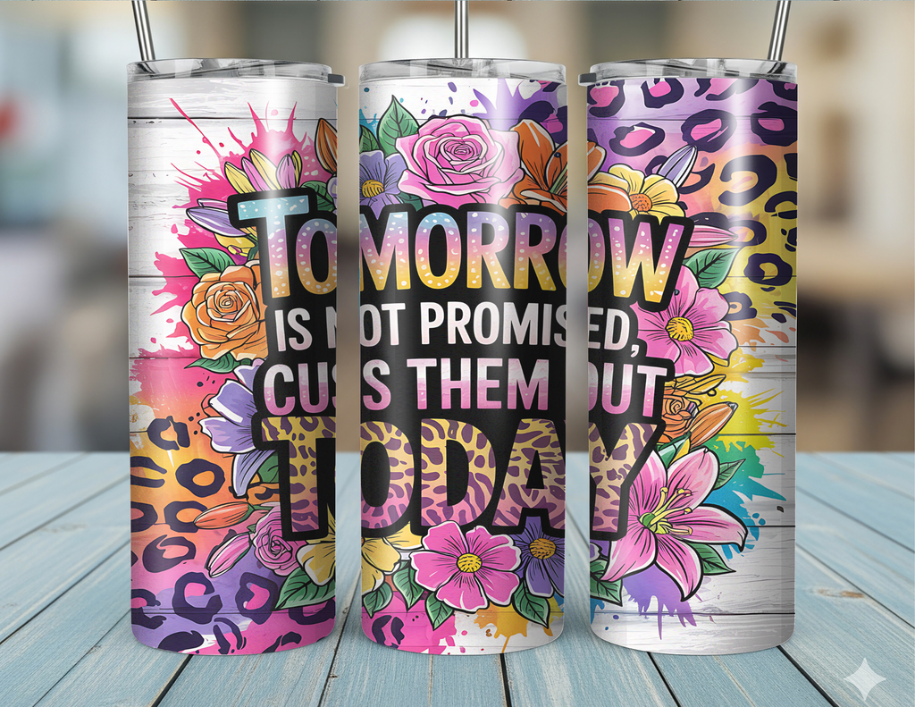 20oz Skinny Tumbler Cuss Them Out