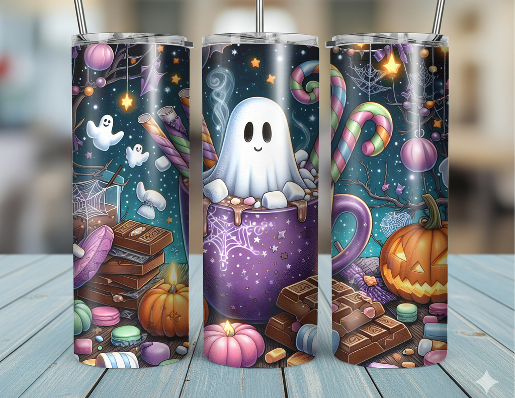 20oz Skinny Tumbler Ghost