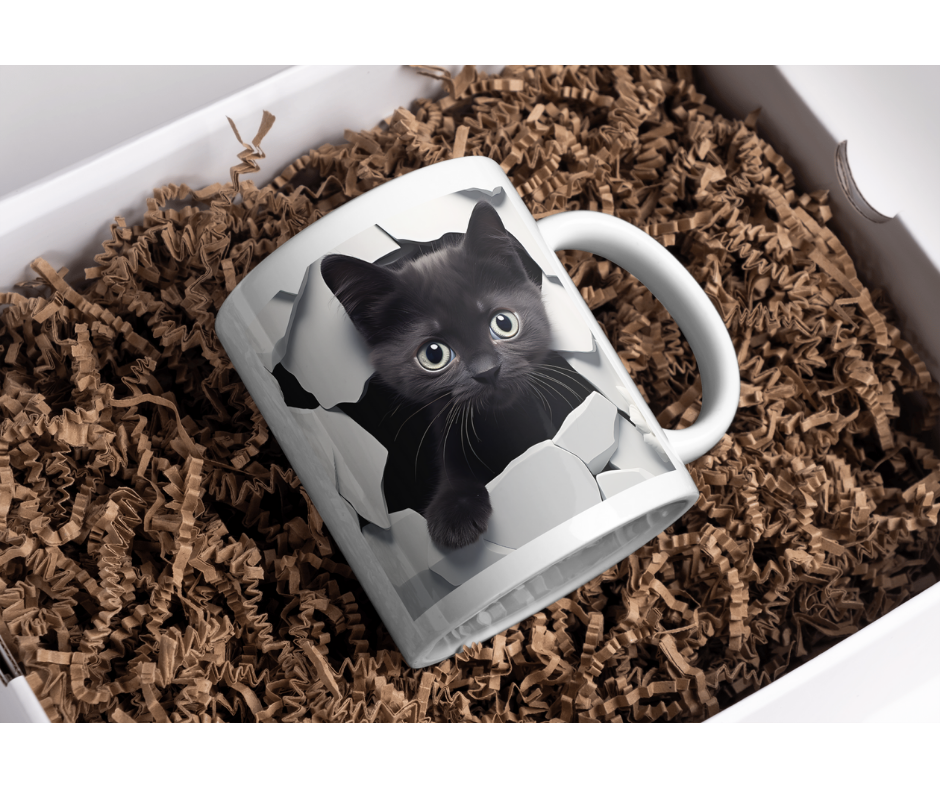 15oz Black Cat Mug